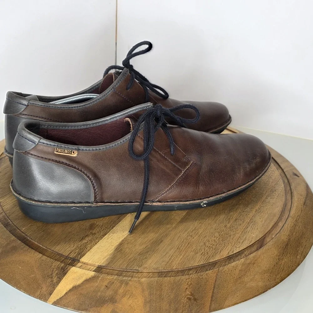 PIKOLINOS SANTIAGO BROWN LEATHER DRESS‎ OXFORDS SHOES US MENS SZ 13 M EU 46